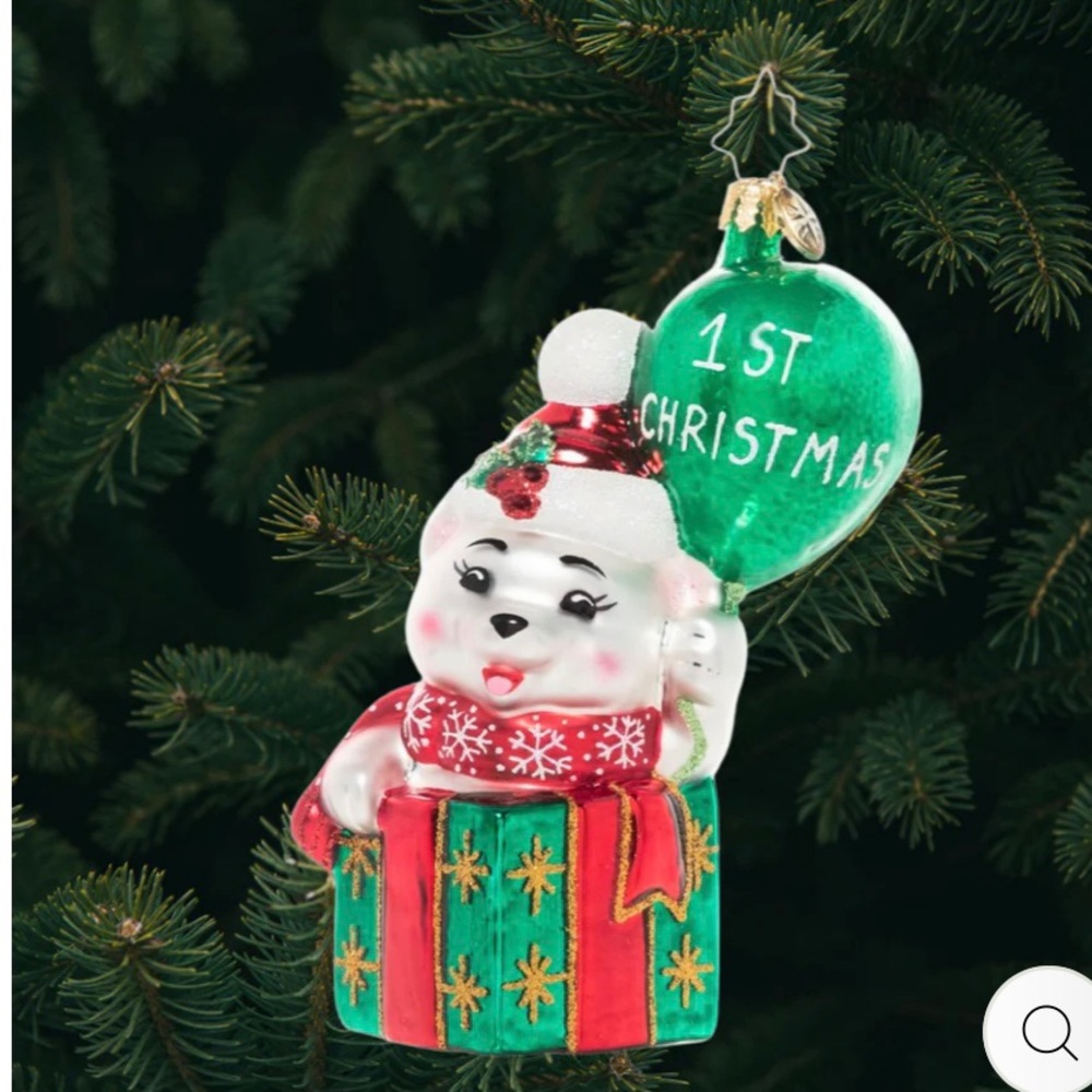 Christopher Radko- BABY BEAR'S 1ST CHRISTMAS ornament, NWT
